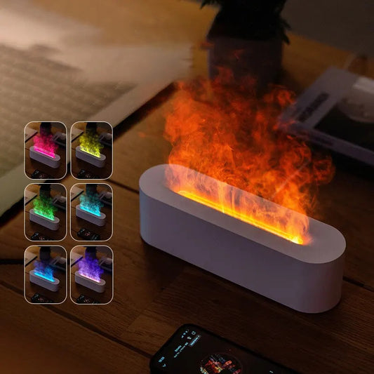 RGB Flame Aroma Diffuser Humidifier USB Desktop
